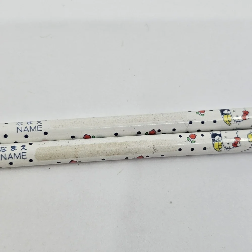 1976 Vintage Sanrio Hello Kitty Pencils Collectible Made In Japan Lot Of 2 NOS